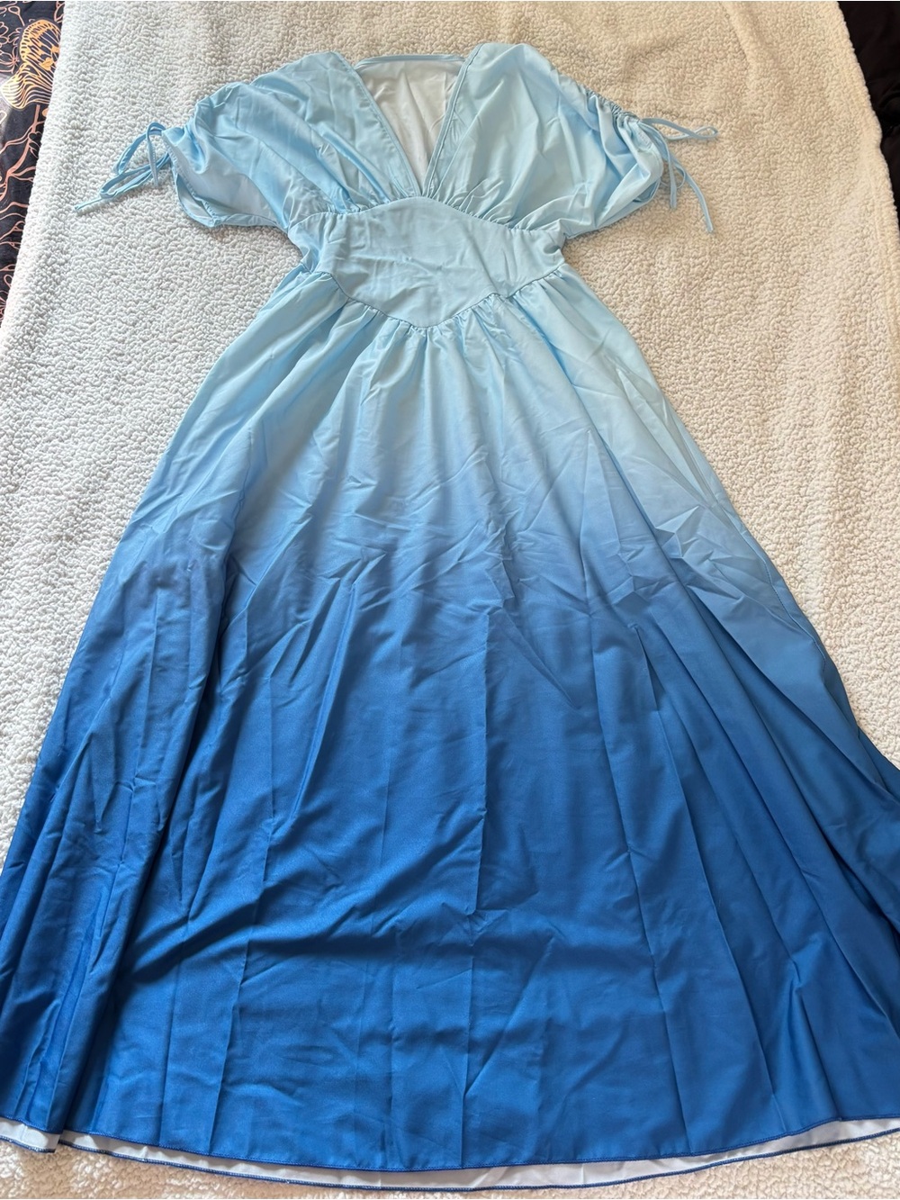 SHEIN Ombre Sky-to-Royal Blue Maxi Dress